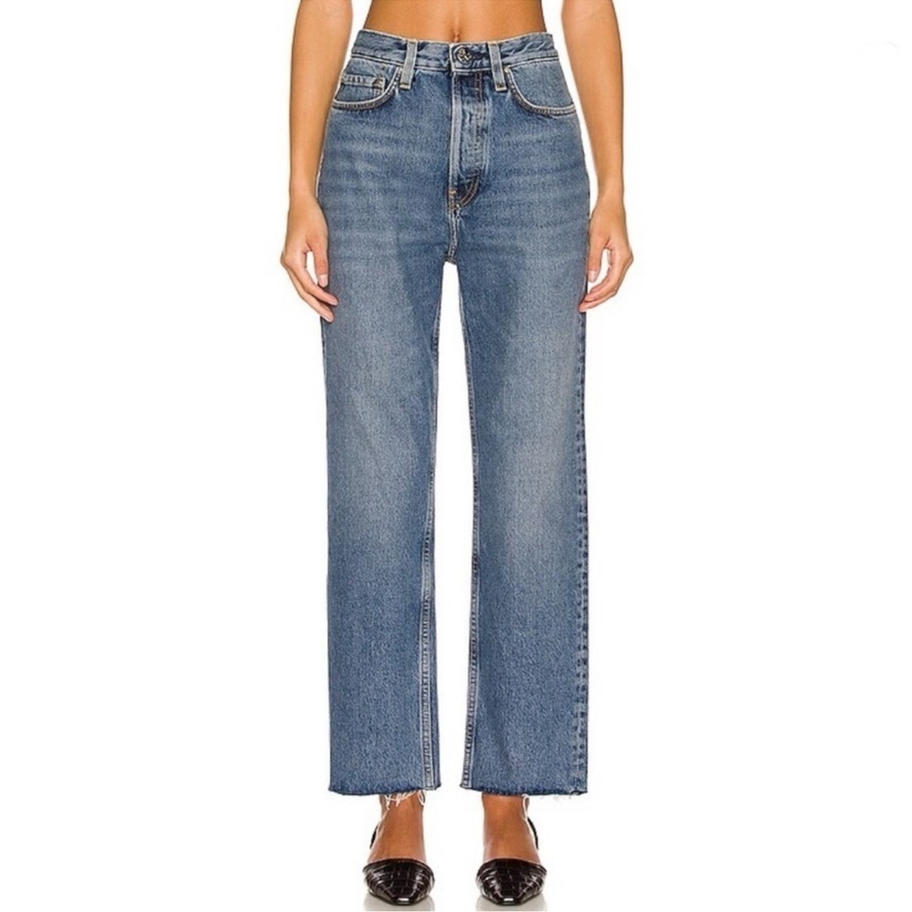Toteme Classic Cut Denim Jeans Raw Hem size 28